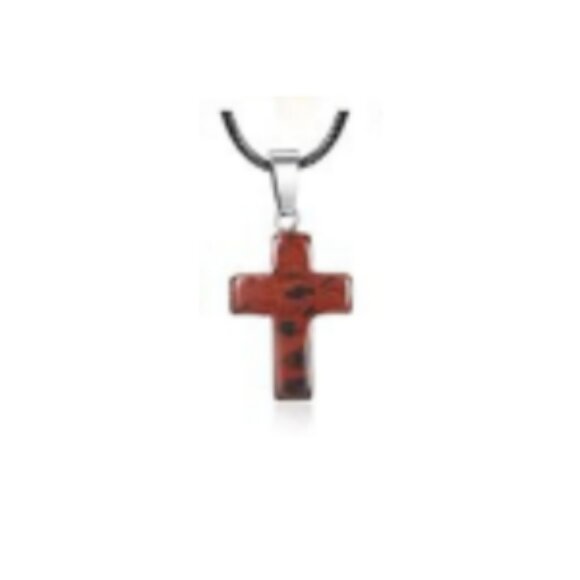 Cross Gemstone Pendant Charms Cross Quartz Crystal Charms for Necklace Earring - Picture 1 of 1